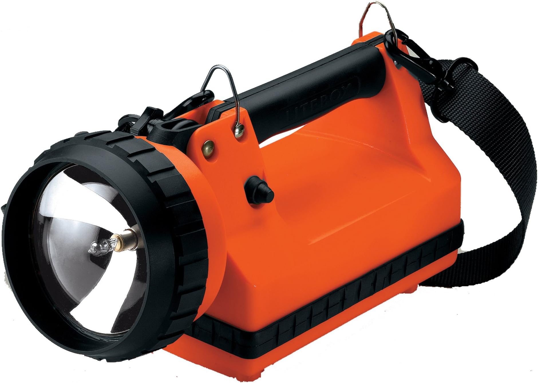 STREAMLIGHT45300 Firebox Flashlight with Dual Rear LEDs which Fits Existing Litebox Mounting Racks and without Charger, Orange