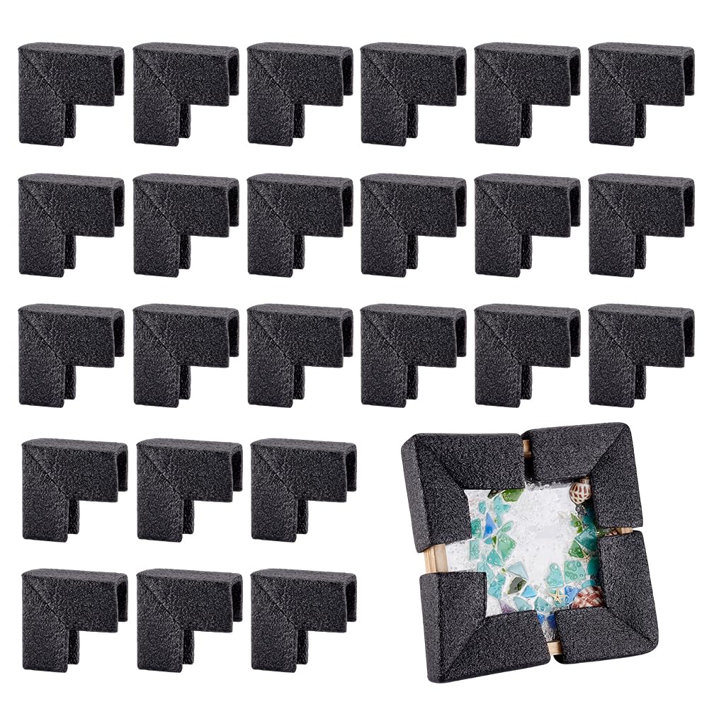 PH PandaHall 24pcs Black Foam Corner Protectors for Picture Frame Furniture