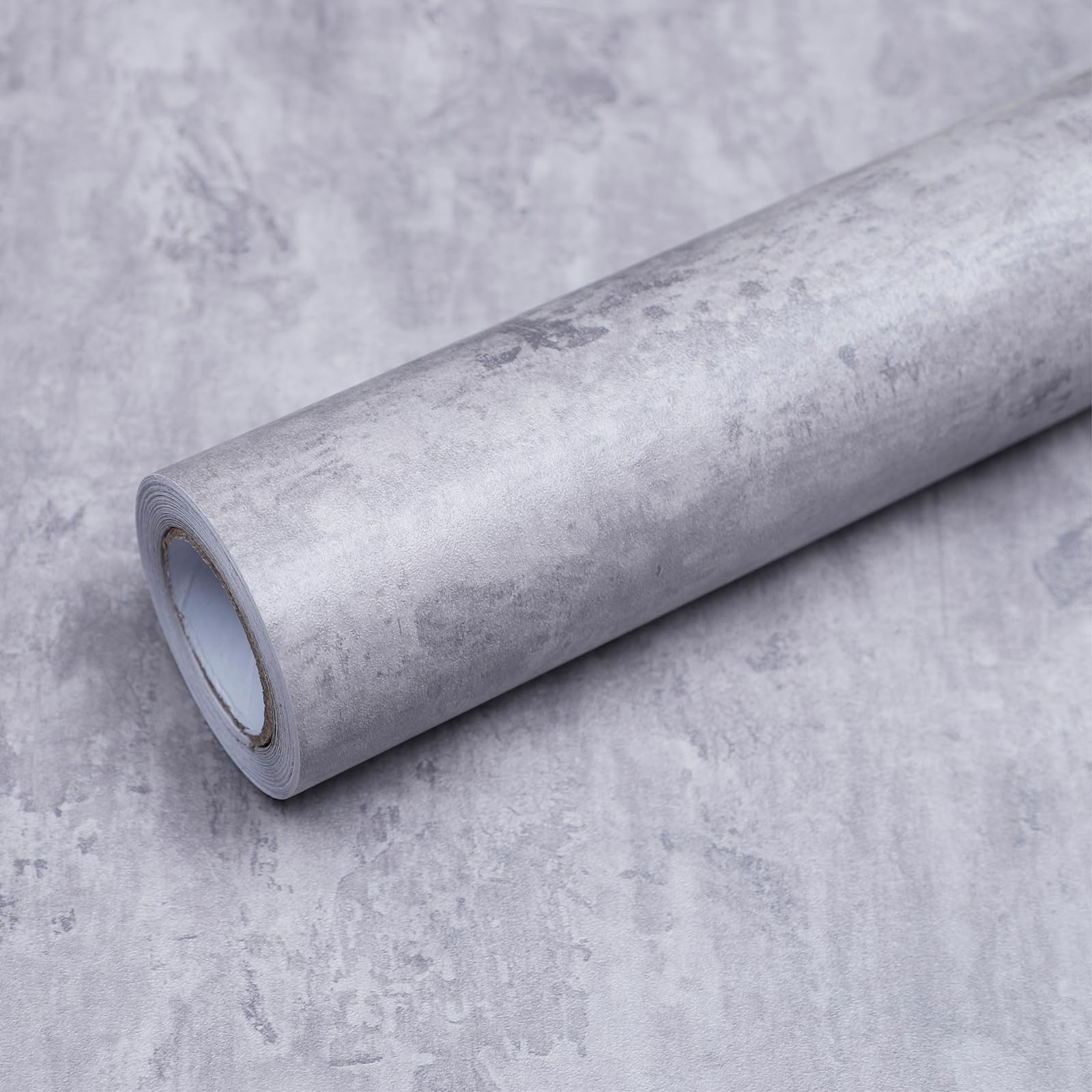 FEILAYS Klebefolie Möbelfolie Selbstklebende Tapete Dunkelgrau Betontextur Dicker Matt 60CMx5M Wasserfeste Möbelaufkleber Zementmuster Dekorfolie Vinyl Selbstklebe Folie DIY Wandaufkleber