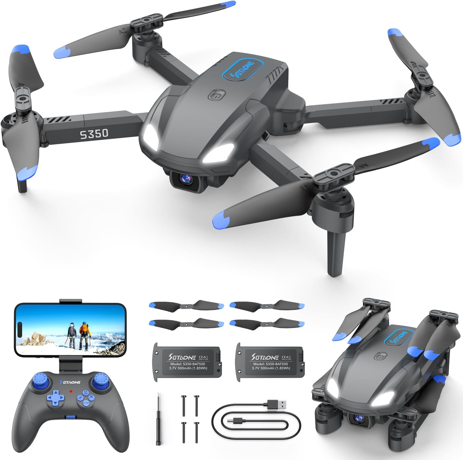 SOTAONE S400 Drone with Camera for Adults Kids, 1080P HD Foldable Mini ...