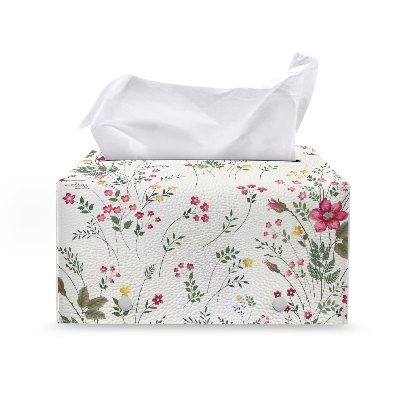 ZDCUSTOM Floral Tissue Box Cover Tissue Box Holder for Bathroom Home Decor, Stylish Tissue Box Rectangular Napkin Box Holders Tissue Case