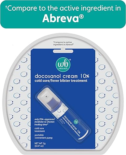 Miniatura 6 de Wellness Basics Docosanol Cream 10%  Tratamiento para herpes labial  Acorta el tiempo de curación  0.07 oz - Bomba