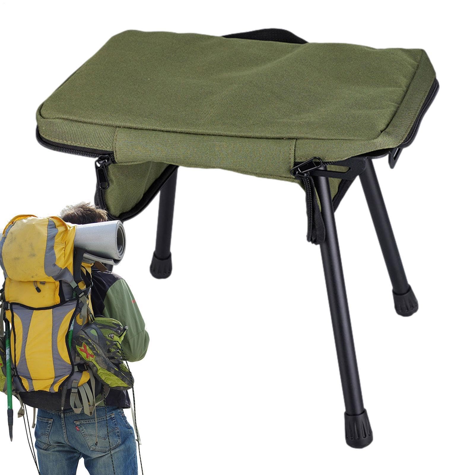 Sgabello da pesca, sedia pieghevole leggera, peso massimo 79,8 kg, sedile portatile da campeggio per pesca all'aperto, escursionismo, viaggi, picnic, giardino, cortile