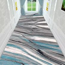 Luyckfrazy Hallway Runner Rug Non Slip Washable Long Carpet, Black Rubber Backed Very Long Hallway Hall Runners Narrow Rugs, Soft Durable Floor Mats - Custom Length Size 2 ft 3.3 ft