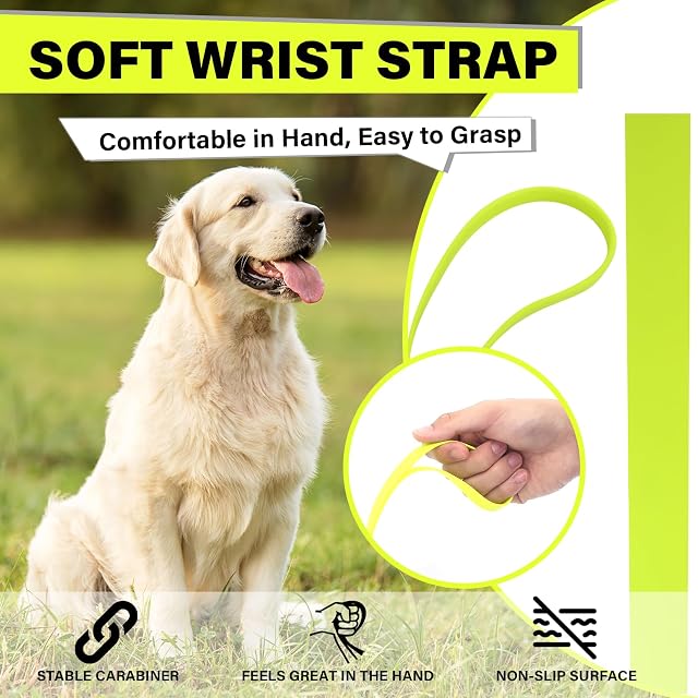 Foto 2 de 8 de Loutep Correa de goma impermeable Biothane de 3 m, 5 m, 10 m, 15 m, 20 m, correa de goma para perros
