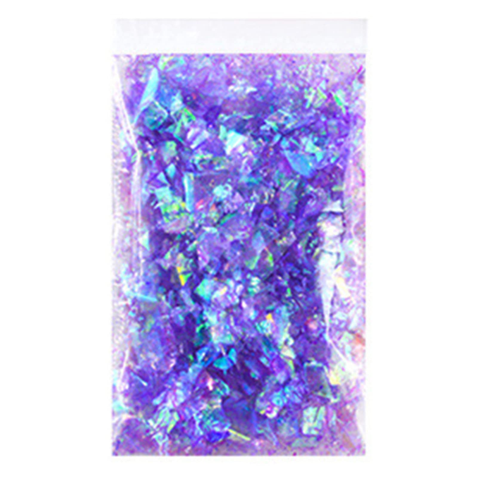 BeifengIridescent Glitter Sequin Flakes Colorful Fluorescent Glass Paper Resin Epoxy Manicure Accessories For DIY