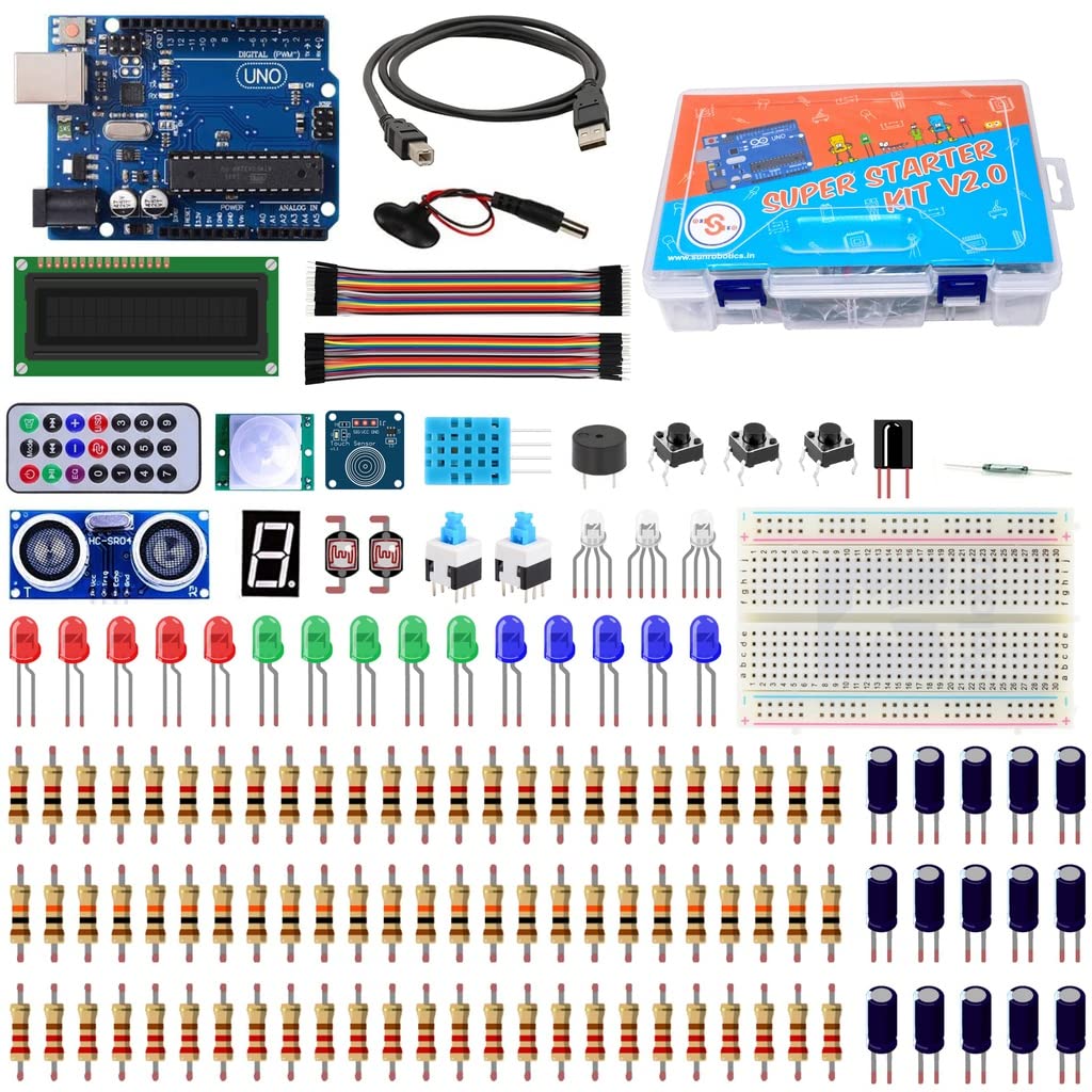 SunRobotics Adriano Uno Based Super Starter Kit with Full Learning Guide Including Codes and Tutorials V2.0