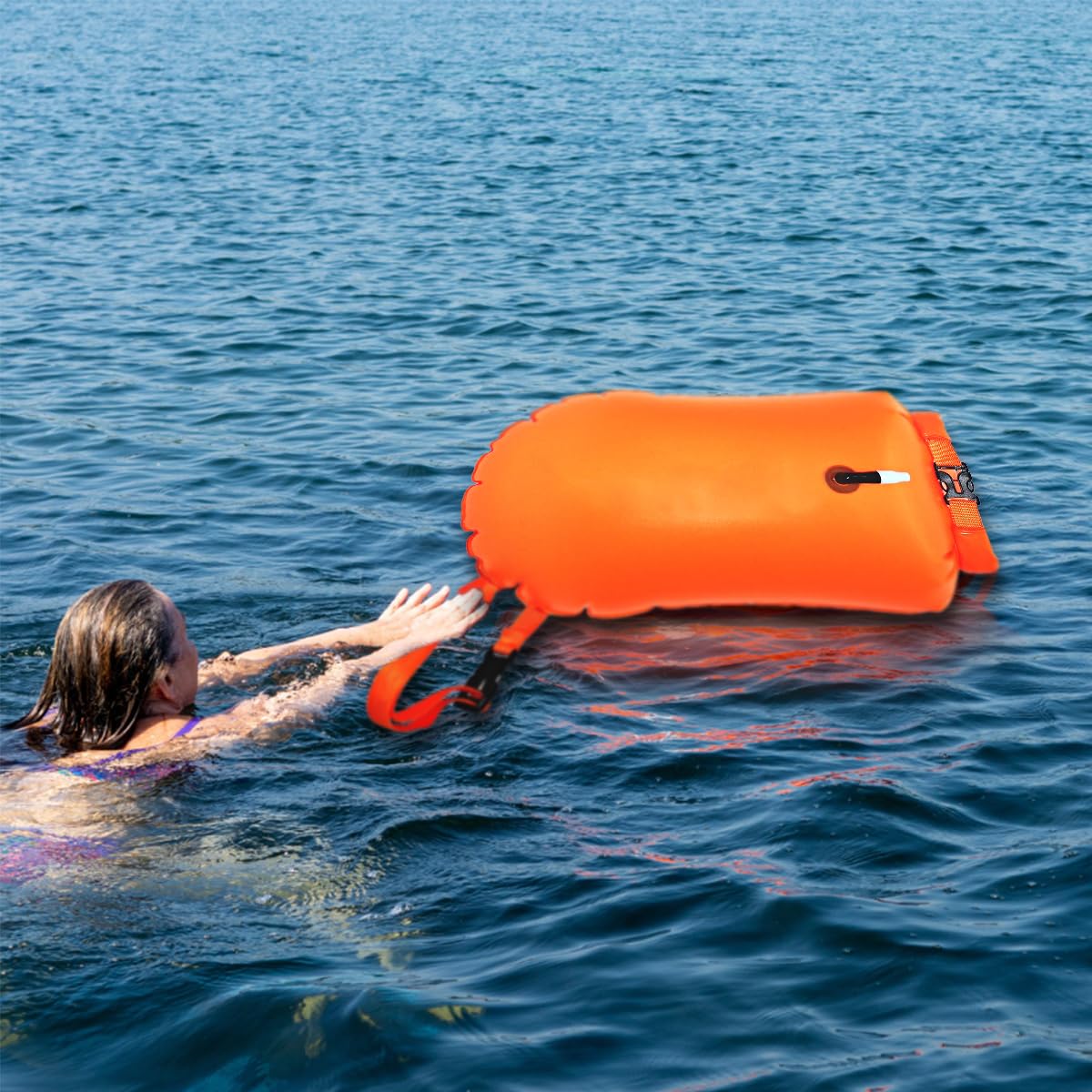 Boa di Nuotata,Boa Gonfiabile per Nuoto,Boa da Nuoto Acque Libere con Cintura in Vita Regolabile,Boa Nuoto Acque Libere Accessori,per Triathlon,Kayak