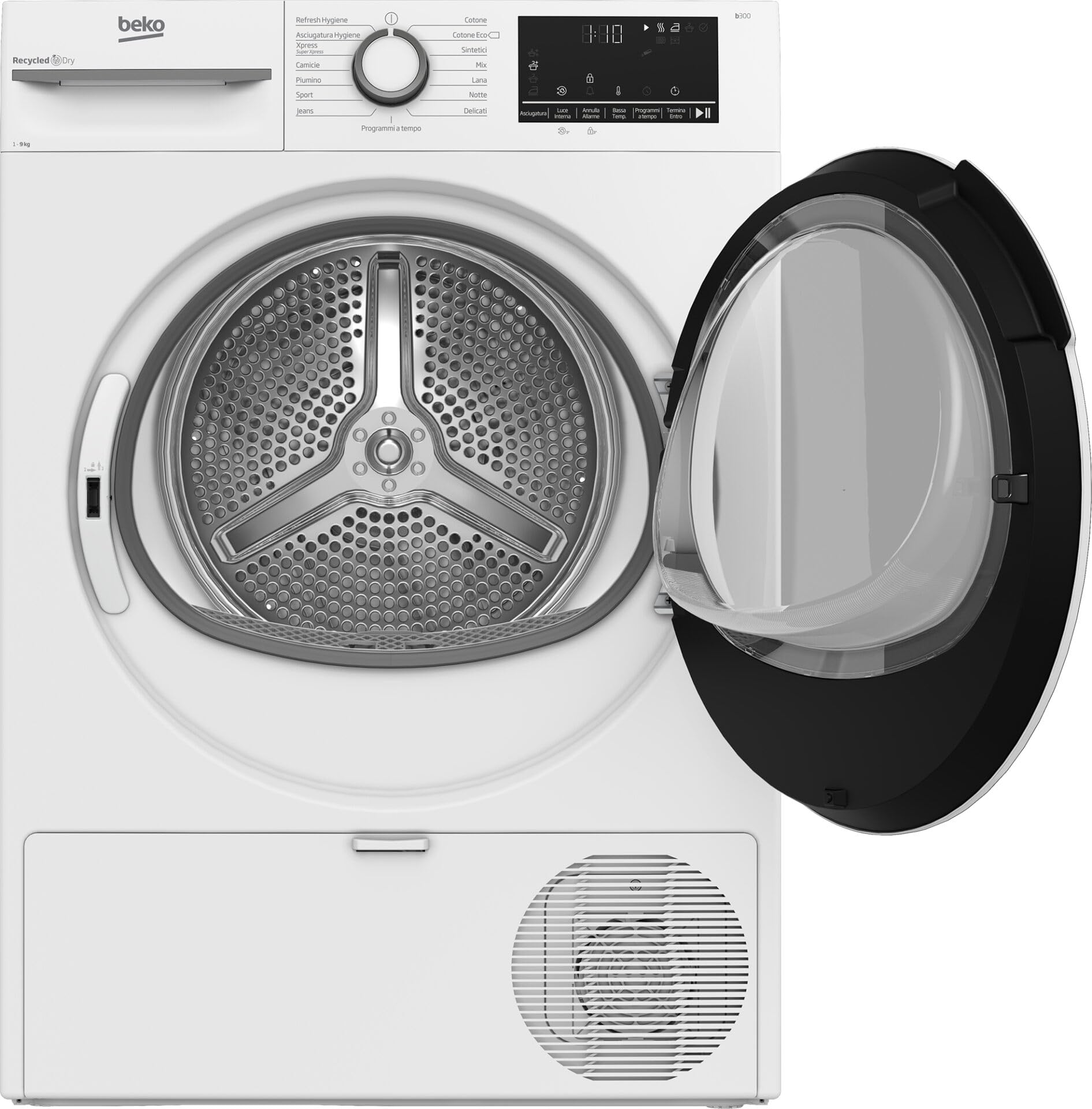 Asciugatrice Beko BMT491WI Capacità 9 Kg Motore Inverter Classe Energetica A+++