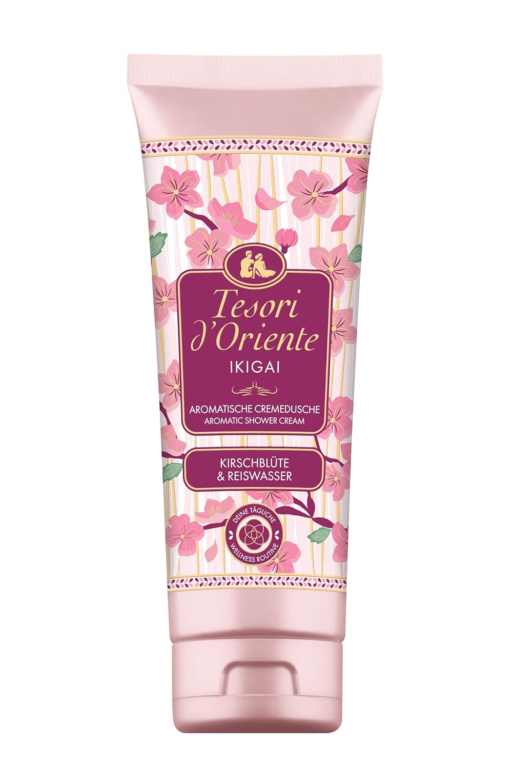 Tesori d’Oriente Ikigai Cream Shower, Aromatic Shower Gel, Cherry Blossom and Rice Water, Cream Shower for Body Care, Ritual for Body and Senses, 250 ml