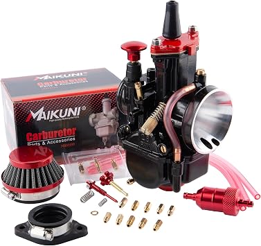 PWK Carburetor 21mm Racing Carb 50cc to 100cc 2T 4T Engine Carburetor Kits for Dirt Bike Motocross Motorcycle Scooter ATV Quad with Air Filter Intake Manifold Carb Jets