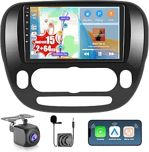Realdio 9" Android Car Stereo with Wireless CarPlay for Kia Soul 2014–2017 (Manual A/C)