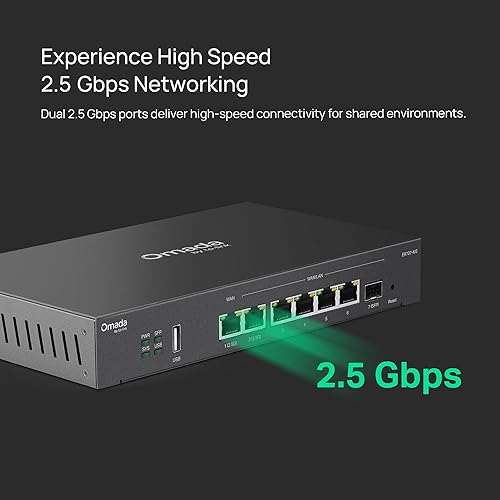 Miniatura 2 de TP-Link ER707-M2  Enrutador Omada Multi-Gigabit VPN  Puertos WAN duales de 2.5 Gig  Alta capacidad de red  Firewall SPI  Omada SDN integrado