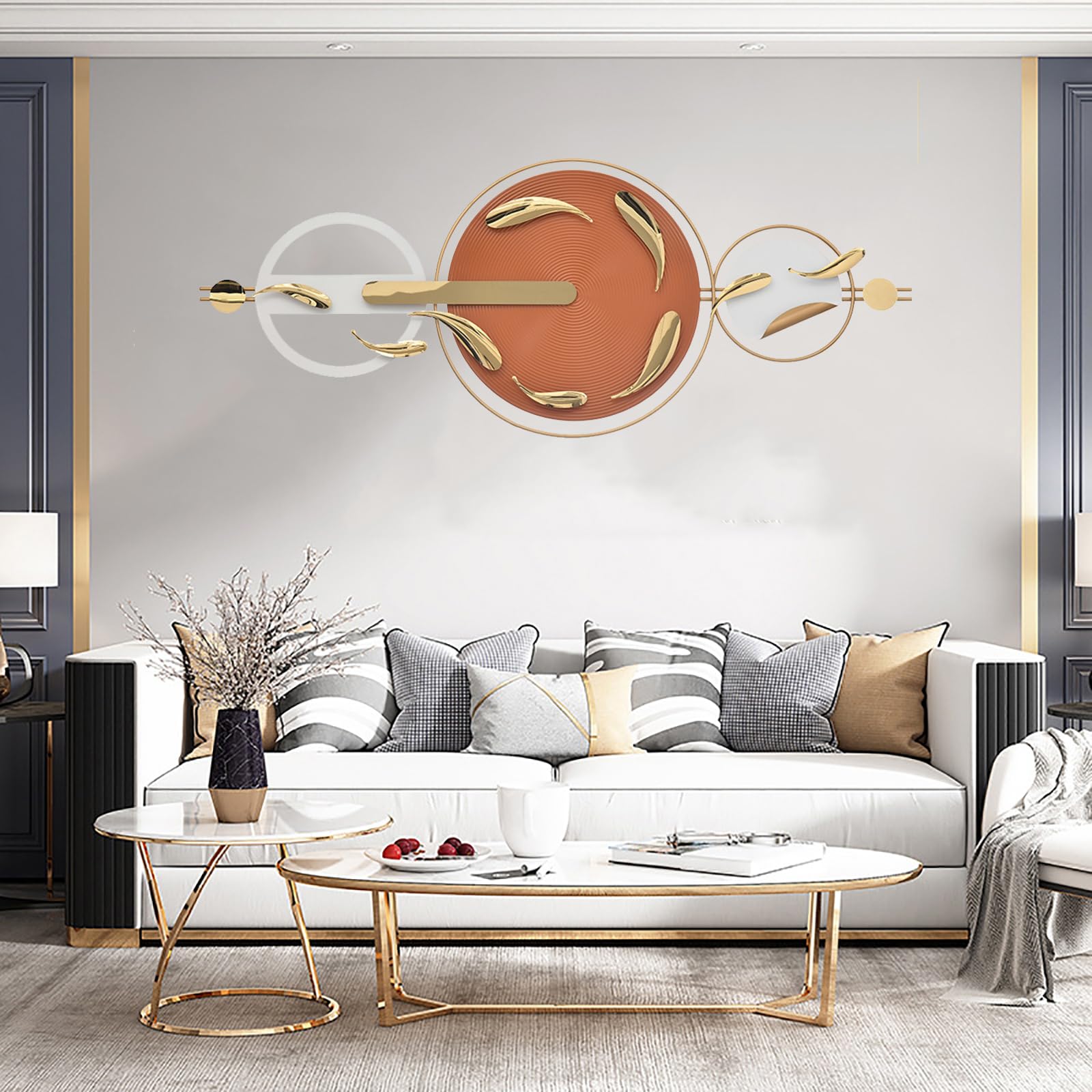 Grande décoration murale en métal moderne pour mur d'arrière-plan de ferme