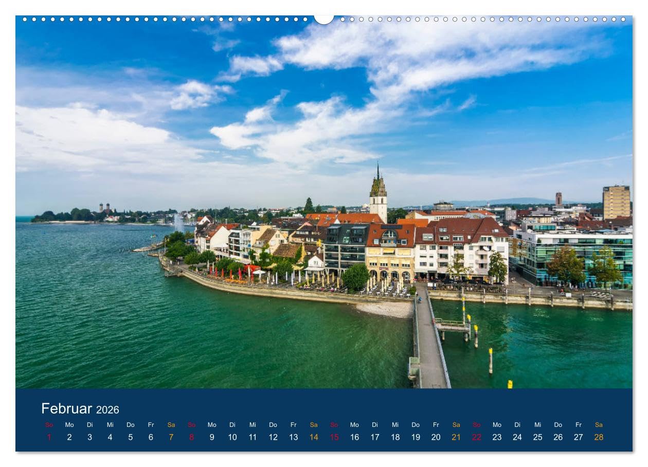 Ansichten vom Bodensee (Wandkalender 2026 DIN A2 quer), CALVENDO Monatskalender: Ansichten vom wunderschönen Bodensee (CALVENDO Orte)