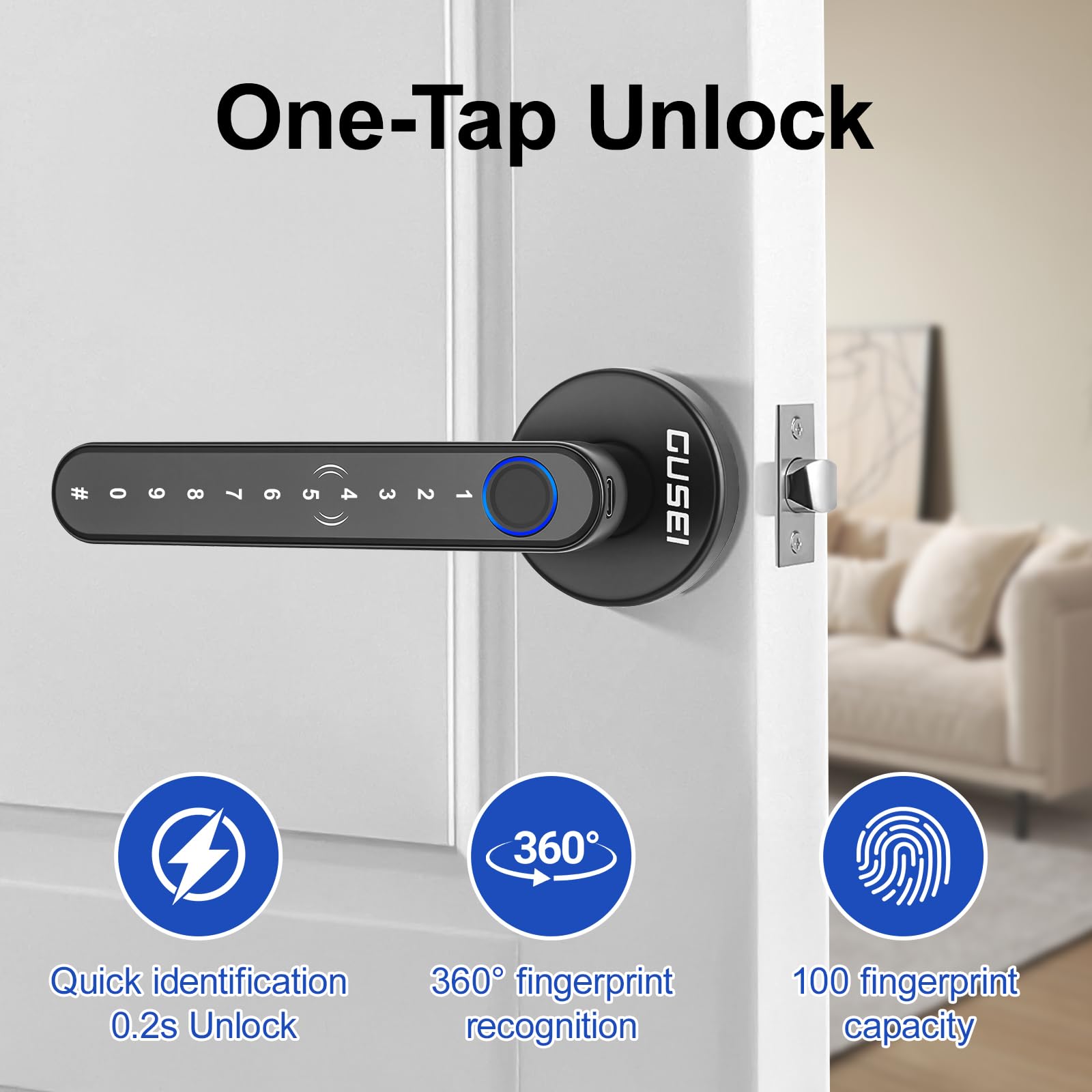Smart Fingerprint Door Lock - Keyless Entry -2