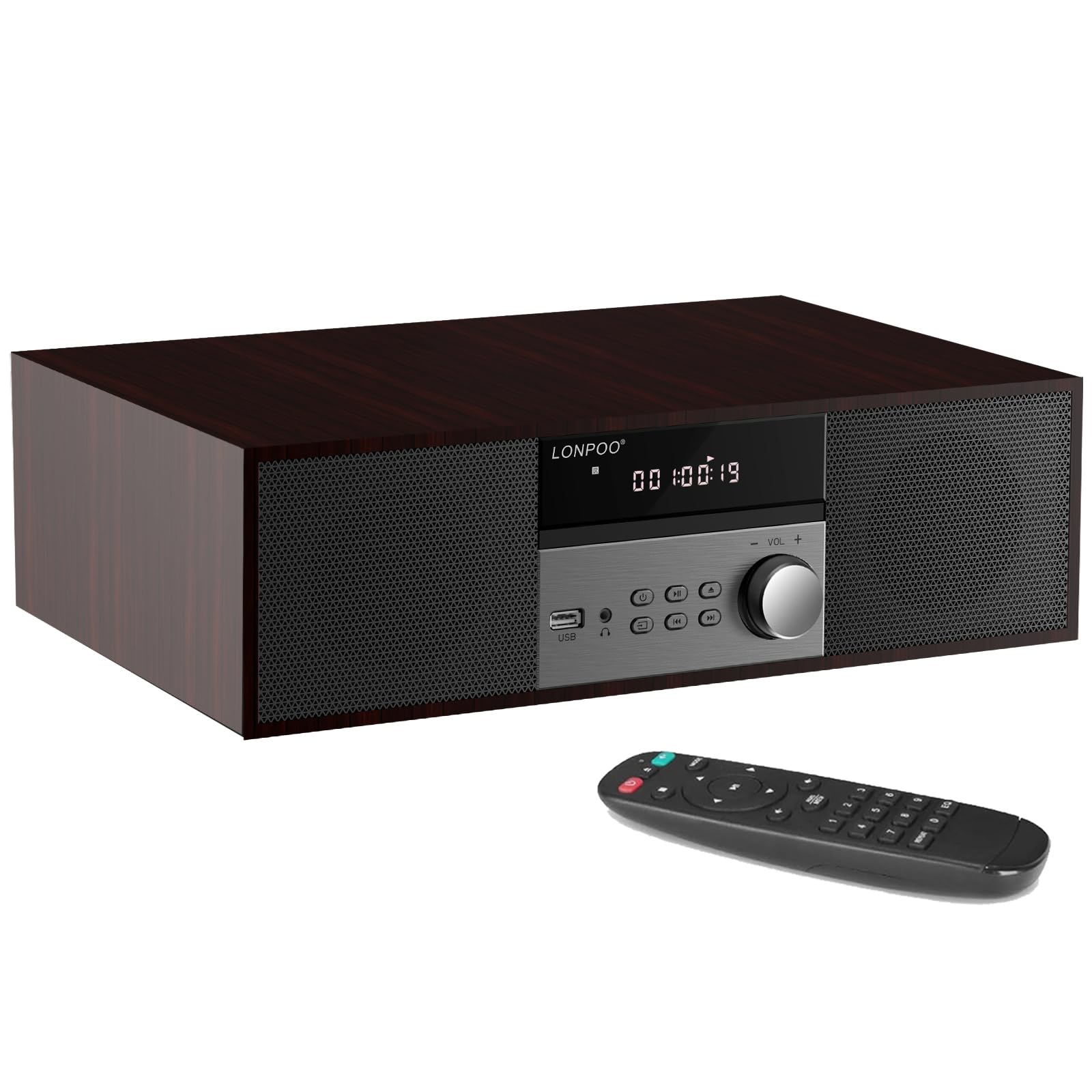 Micro Chaîne HiFi stéréo compacte - Haut-parleurs 40 Watts avec Lecteur CD