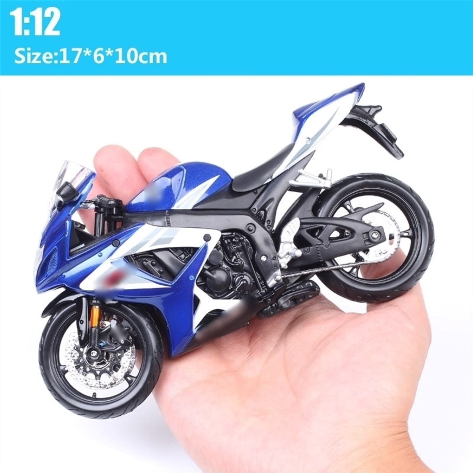 Maßstab 1:12 Für Suzuki GSX-R750 Diecast Model Motorcycle Racer Druckguss & Spielfahrzeuge Sport Moto Bike Kinderspielzeug