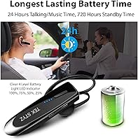 Vista 2 de Headset funciona para Xiaomi Mi 11 in Ear Bluetooth 5.0 auricular inalámbrico, IPX3 impermeable, 24h micrófonos duales, doble reducción de ruido