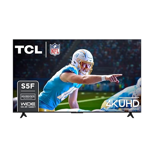 TCL 65-Inch Class S5 UHD 4K LED Smart TV with Fire TV (65S551F, 2024 Model), Dolby Vision, HDR PRO+, Dolby Atmos, Alexa Built-in with Voice Remote, Apple AirPlay 2 Compatibility, Streaming Television