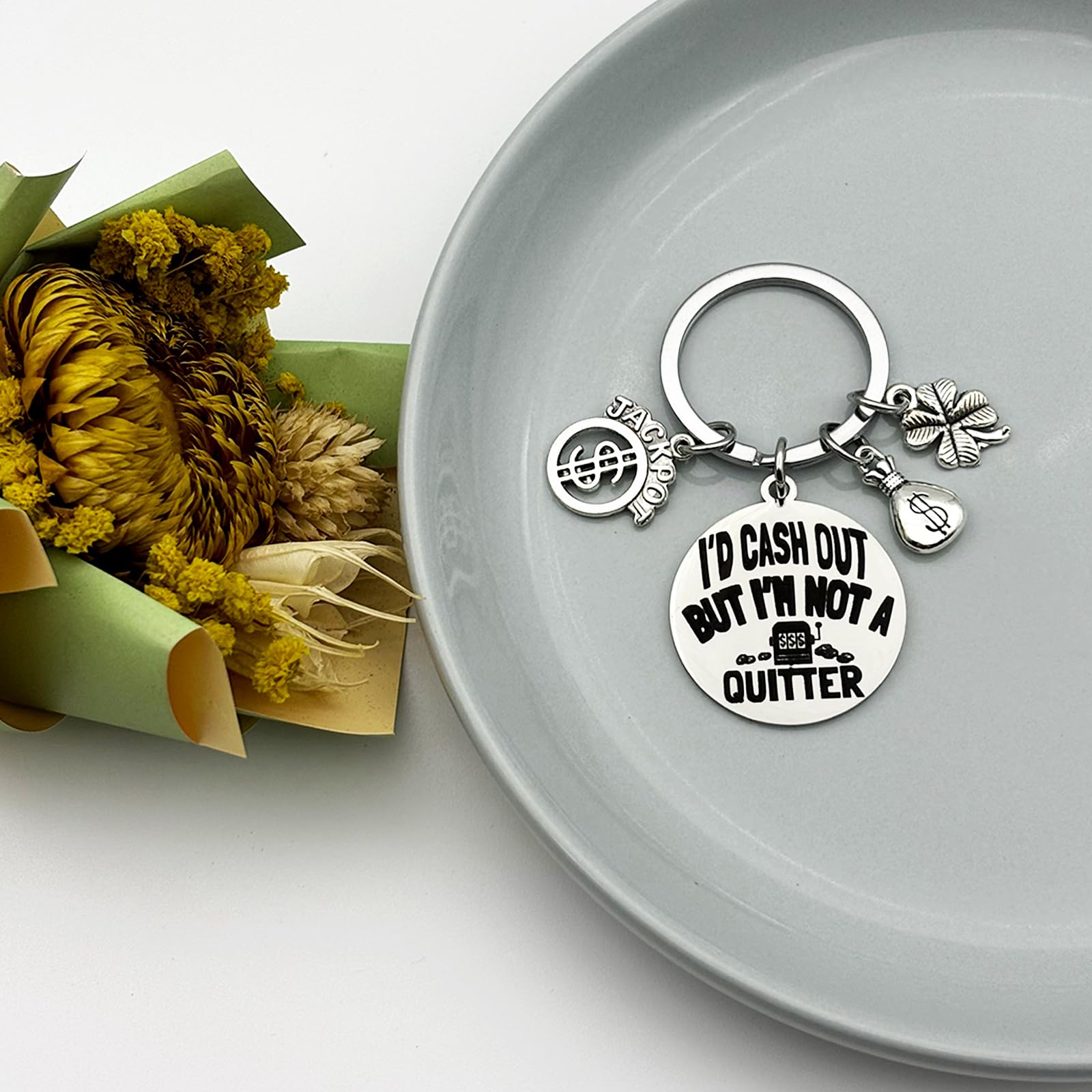 Slot Machine Gifts Gambling Keychain for Christmas Graduation Birthday Casino Themed Gifts for Women Men Gambling Lovers Casino Lover Gambler One-Arm Bandit Lucky Merch Slot Machine Themed Jewelry