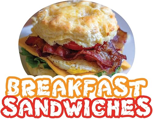 Sándwiches de desayuno de 48 pulgadas, etiqueta de concesión, carro, remolque, equipo