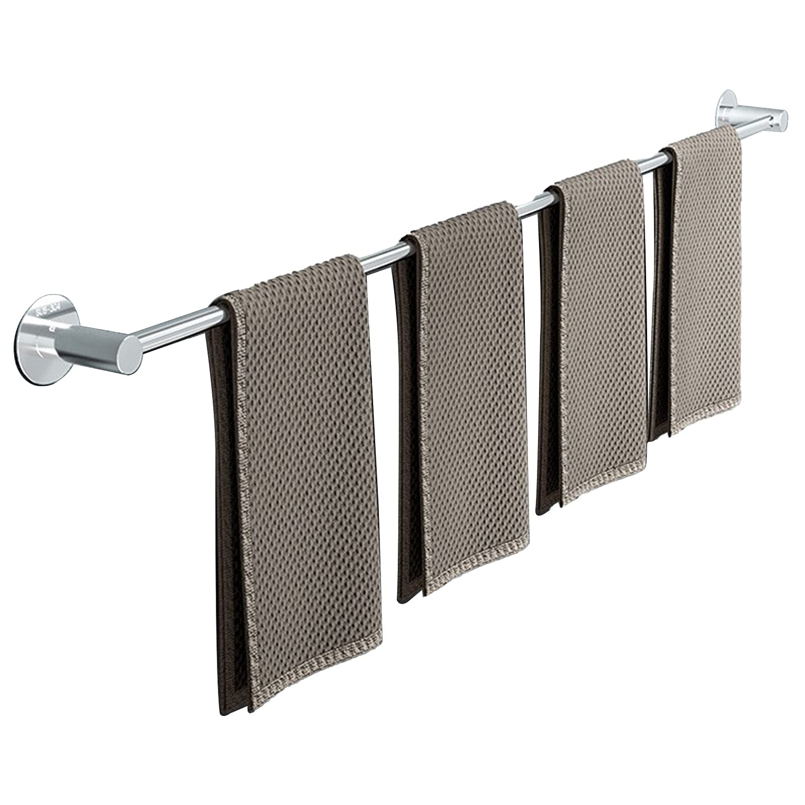 LMYSXAOZ Bathroom Hardware and Kitchen Large Size Towel Rod, Wall Mount SUS304 Stainless Steel Single Rack, Long, 30cm-120cm, Screw Installation, Silver (Size : 50cm)