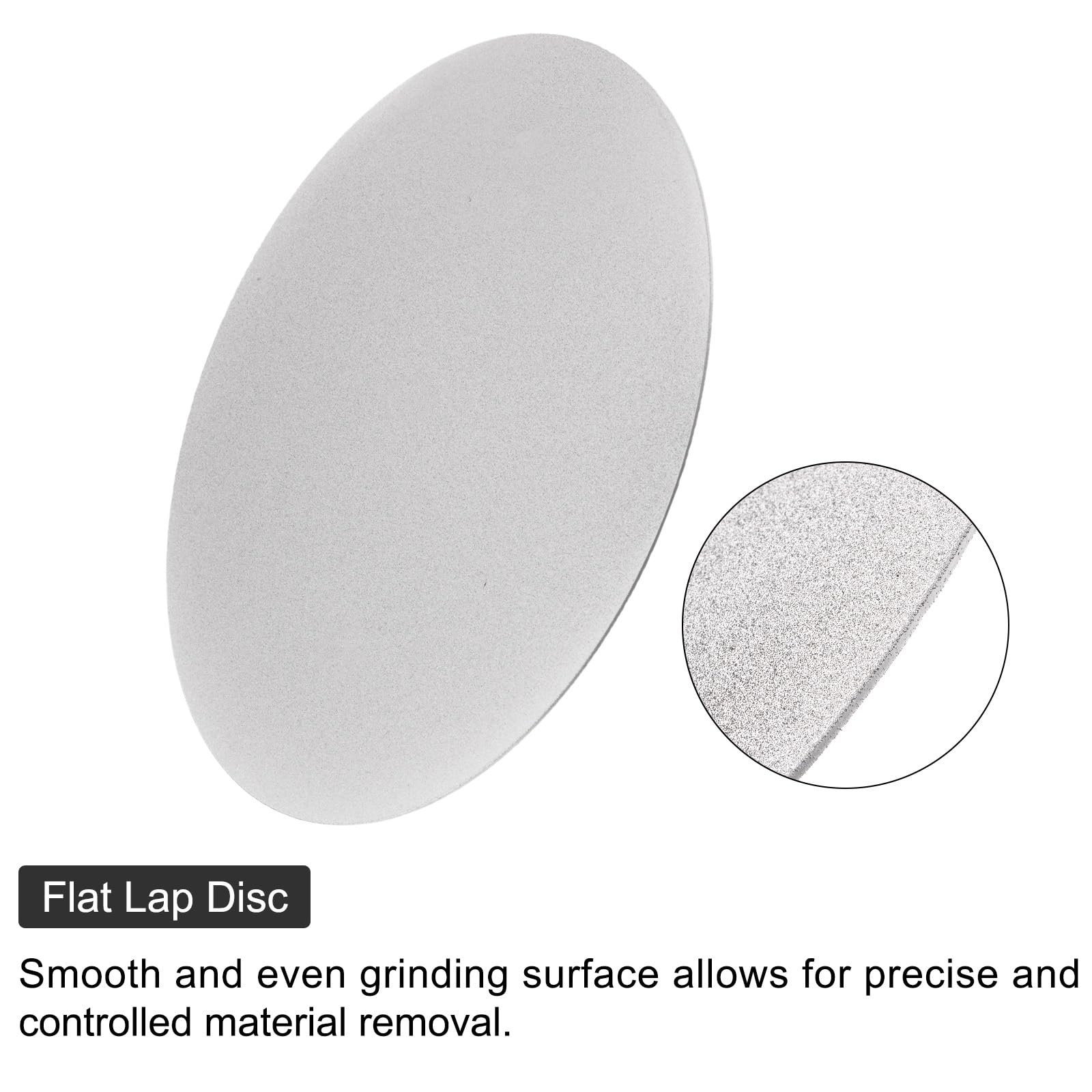 uxcell Disco de lijado de diamante, grano 150, sin agujero central, disco de pulido plano, rueda abrasiva para azulejos de piedras preciosas, porcelana, vidrio, piedra y metal