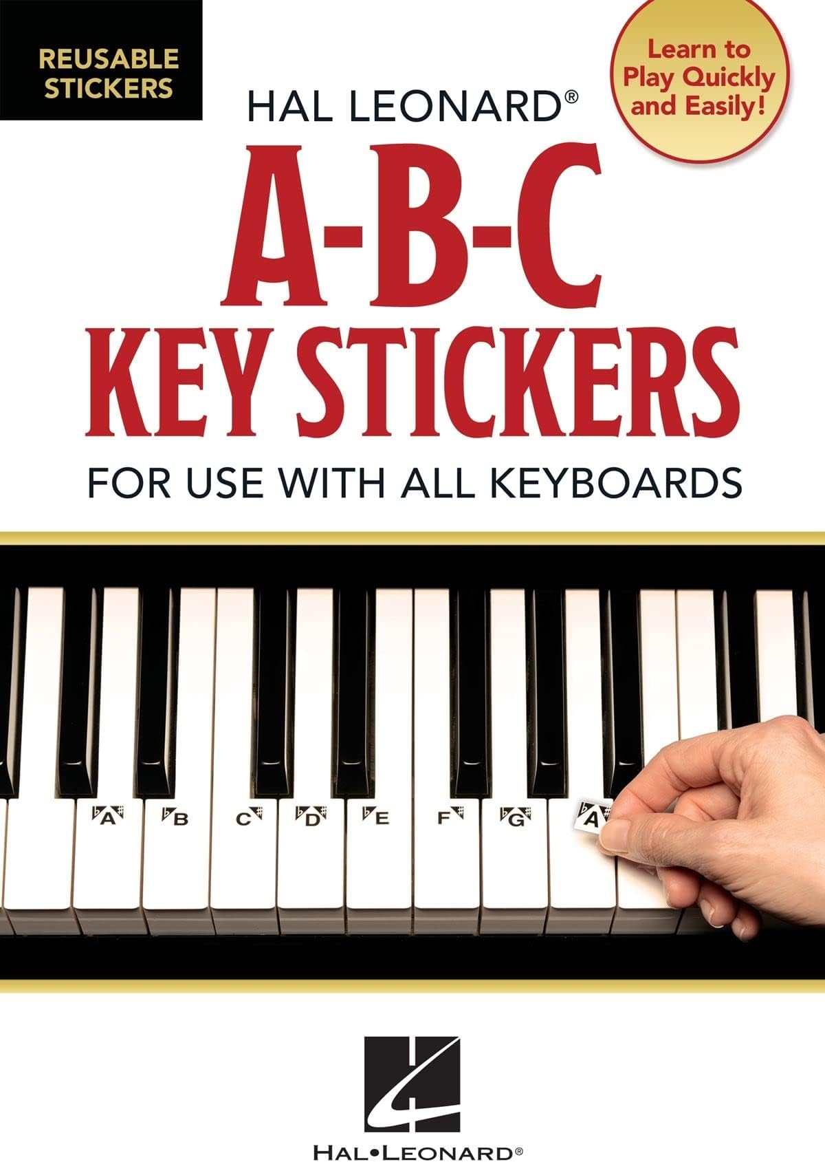 ABC Keyboard Stickers Easy to Apply Learning Tool for Any Piano or Keyboard | Self Adhesive Music Notes Guide for Beginners, Students and Teachers | Ideal for Learning and Practicing