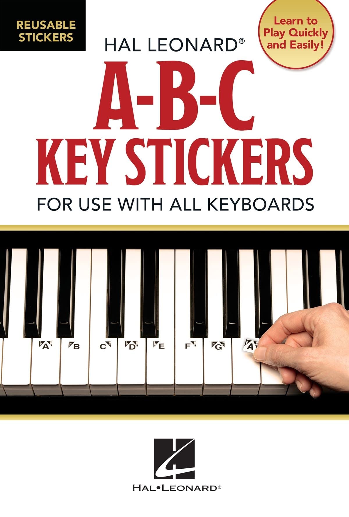 ABC Keyboard Stickers Easy to Apply Learning Tool for Any Piano or Keyboard | Self Adhesive Music Notes Guide for Beginners, Students and Teachers | Ideal for Learning and Practicing