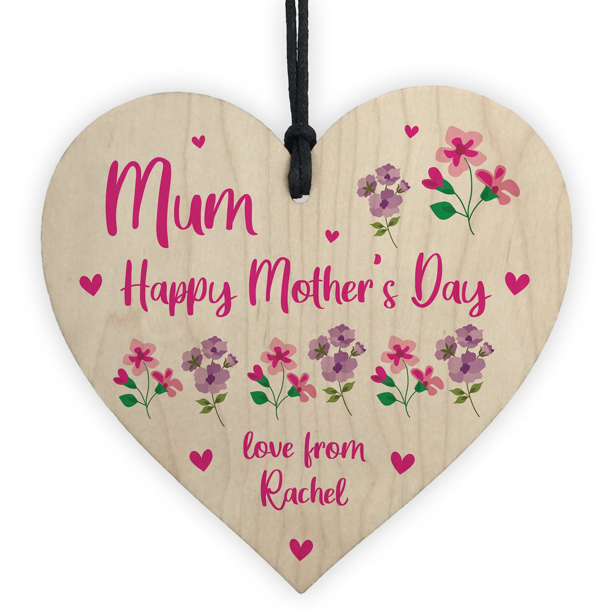 Mothers Day Gift Personalised Lockdown Gift Wood Heart Gift for Mum Keepsake