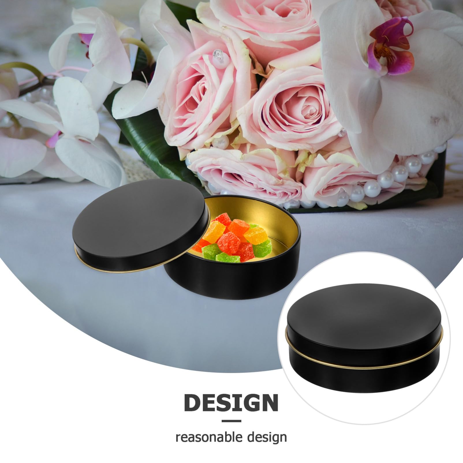 DOITOOL 6Pcs Boxes Tinplate Candle Storage Boxes Convenient Makeup Tins for Creams Lip Balms Ointments Portable Leak Candle Accessories for Travel and