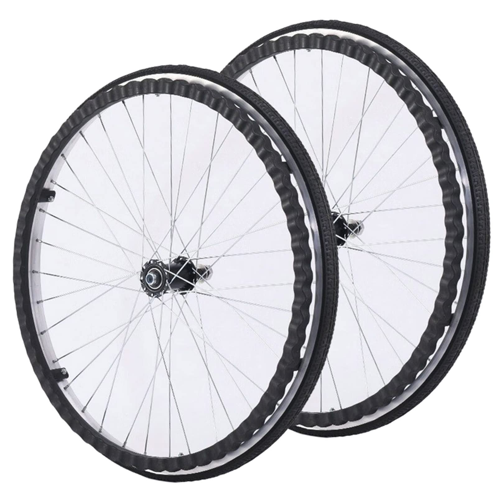 Piezas De Repuesto para Rueda Trasera De Silla De Ruedas De 24 Pulgadas, Ruedas No Neumáticas con Rueda De Mano Y Rodamiento De 14mm, Cubo De Aluminio, 2 Uds