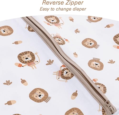 Miniatura 5 de Miracle Baby Saco de dormir con pies - Manta de algodón 100% de 0.5 TOG, diseño sin mangas, saco de dormir para bebé