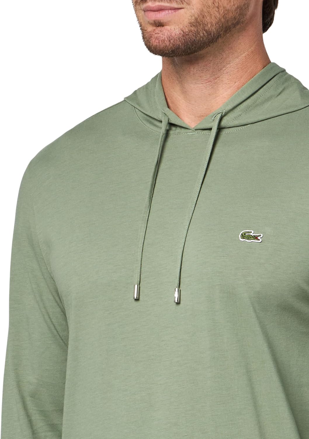 Lacoste mens Hooded Long Sleeve Regular Fit Classic T-shirt - Image 3