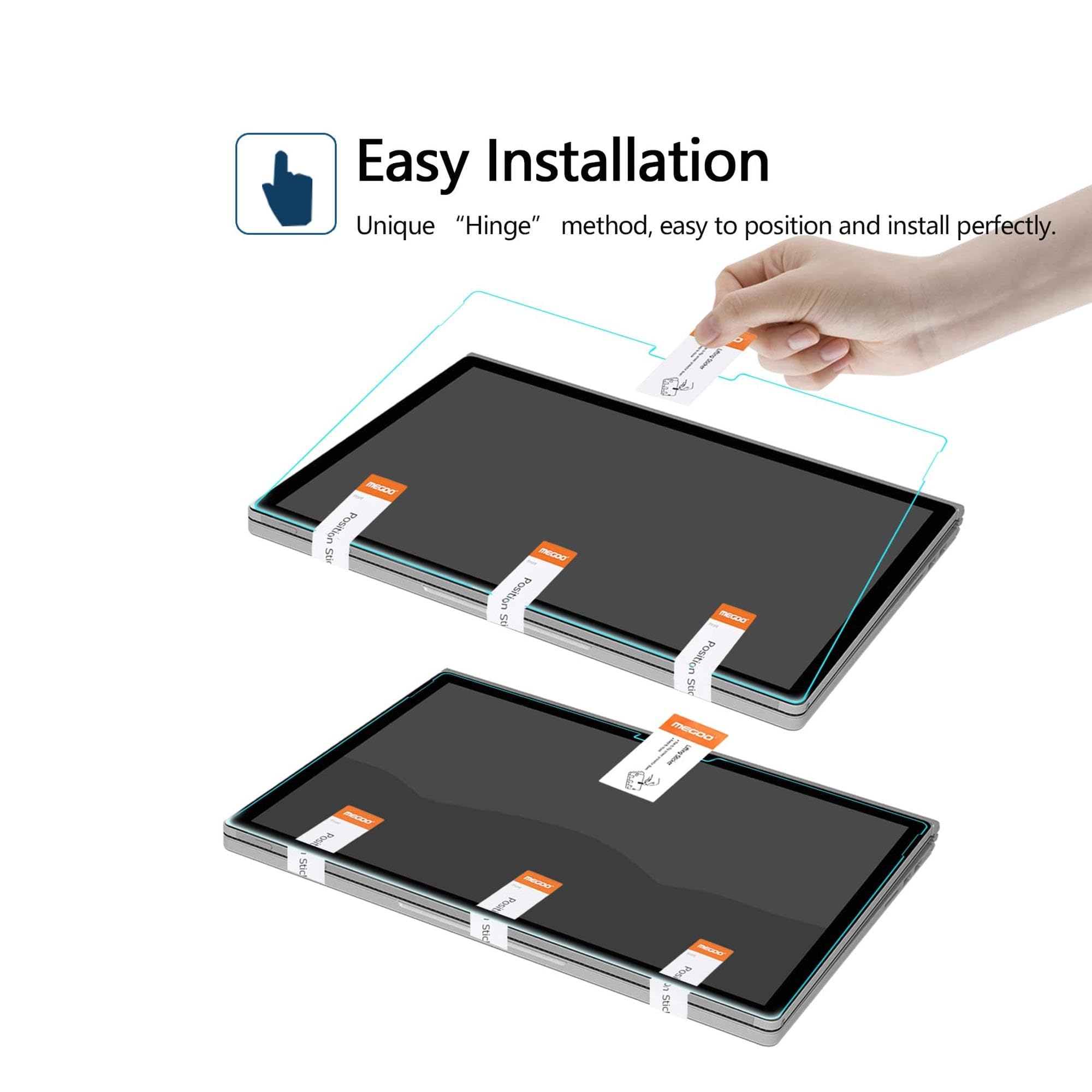 MEGOO Magnetischer Paperfeel Bildschirmschutz für Surface Pro 11/10/9/8/X 13 Zoll, abnehmbare Anti-Glare Schreibfolie für Schreiben & Zeichnen, mit Aufbewahrungsmappe, kompatibel mit gehärtetem Glas