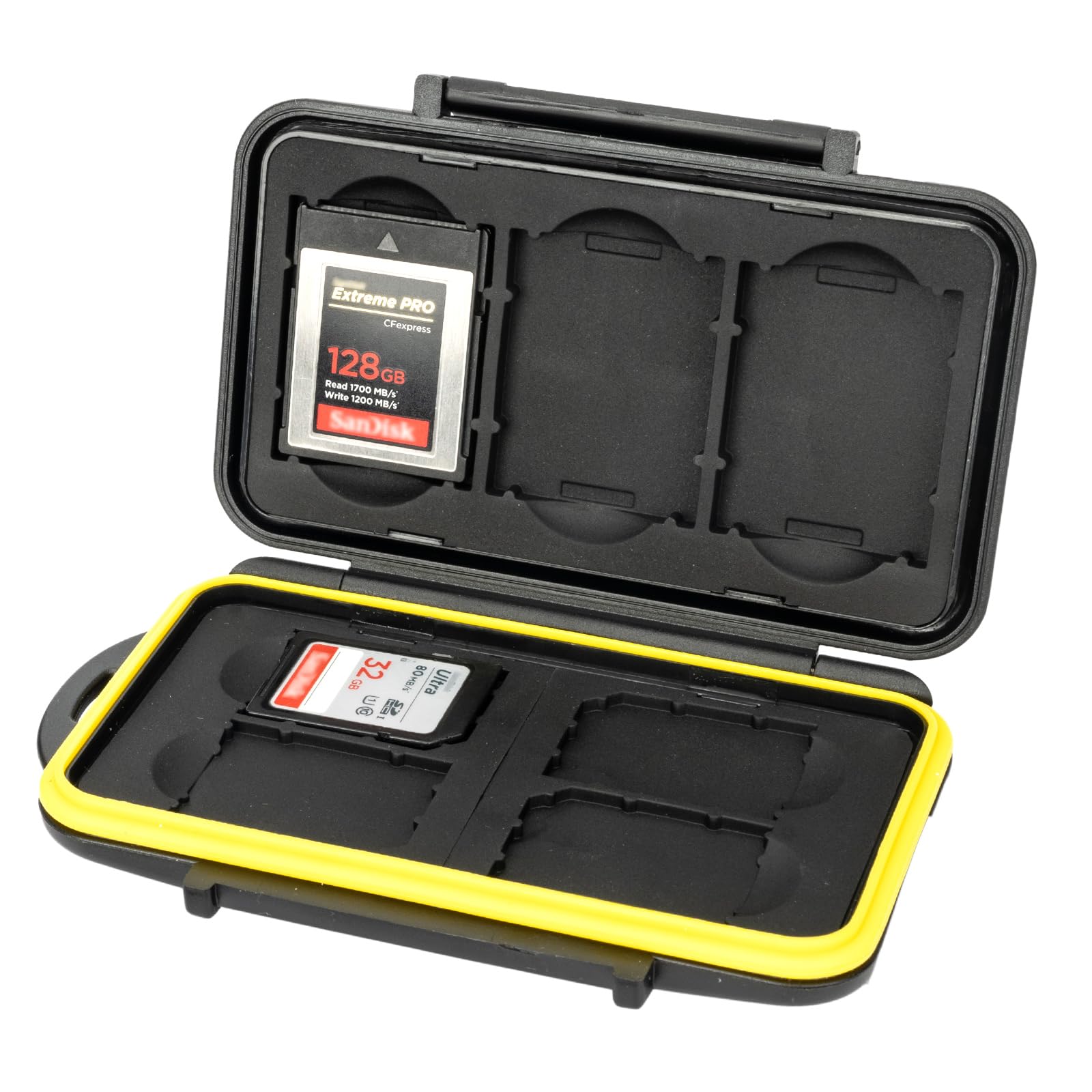 Sturdy and Rigid Memory Card Storage Case fits 3 x XQD CFexpress Type B and 4 x SD SDHC SDXC Cards