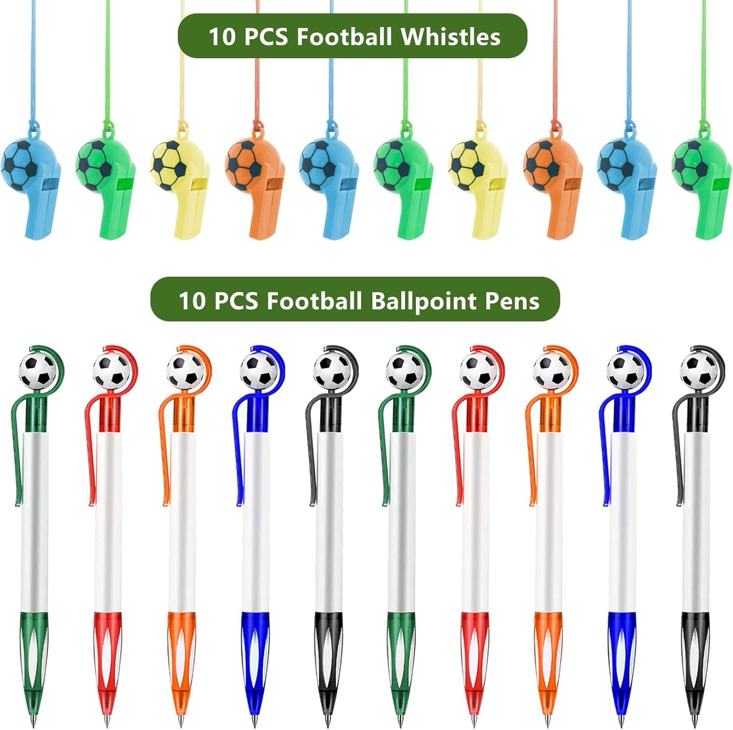 130 Pezzi Gadget Festa Calcio Bambini, Kit Regalini Fine Festa Compleanno Mondiale 2026 con Medaglie d'Oro, Fischietti, Portachiavi 3D, Penne e Tatuaggi, Premi Sportivi & Sacchetti Regalo - 3