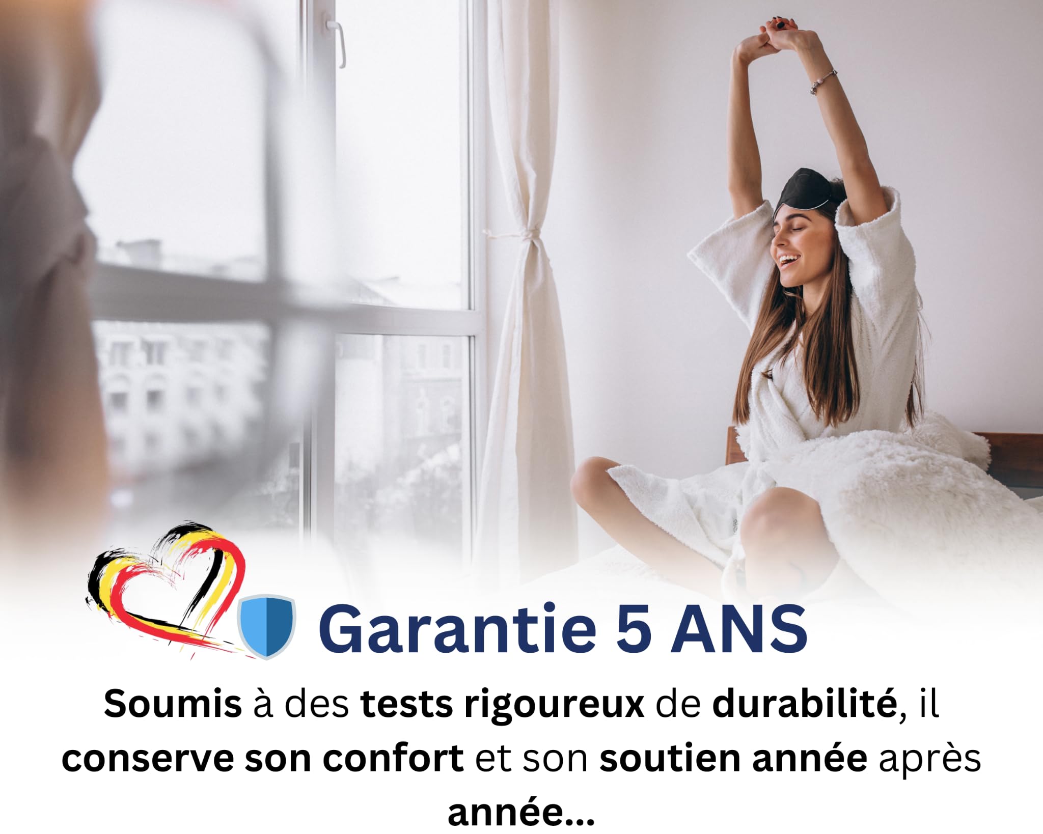 Sommier 140x190 Beige, Hauteur 30 cm, à Lattes Actives en Bois, Cadre Tapissé, Structure et Pieds Solide en Bois Massifs, Stable et Silencieux, Lit 2 Places pour Chambre Adulte