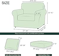 Vista 94 de CHUN YI - Funda elástica para sofá (7 piezas), funda para sofá de 3 plazas con tres respaldos y cojines separados con banda elástica, tela jacquard