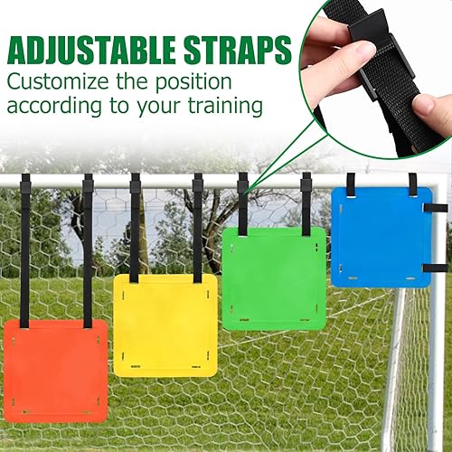 Miniatura 4 de TOBWOLF 4PCS Soccer Goal Target, Soccer Goal Shooting Targets with Adjustable Extra-Long Strips, Targets for Goals Training Enhance Agility Speed