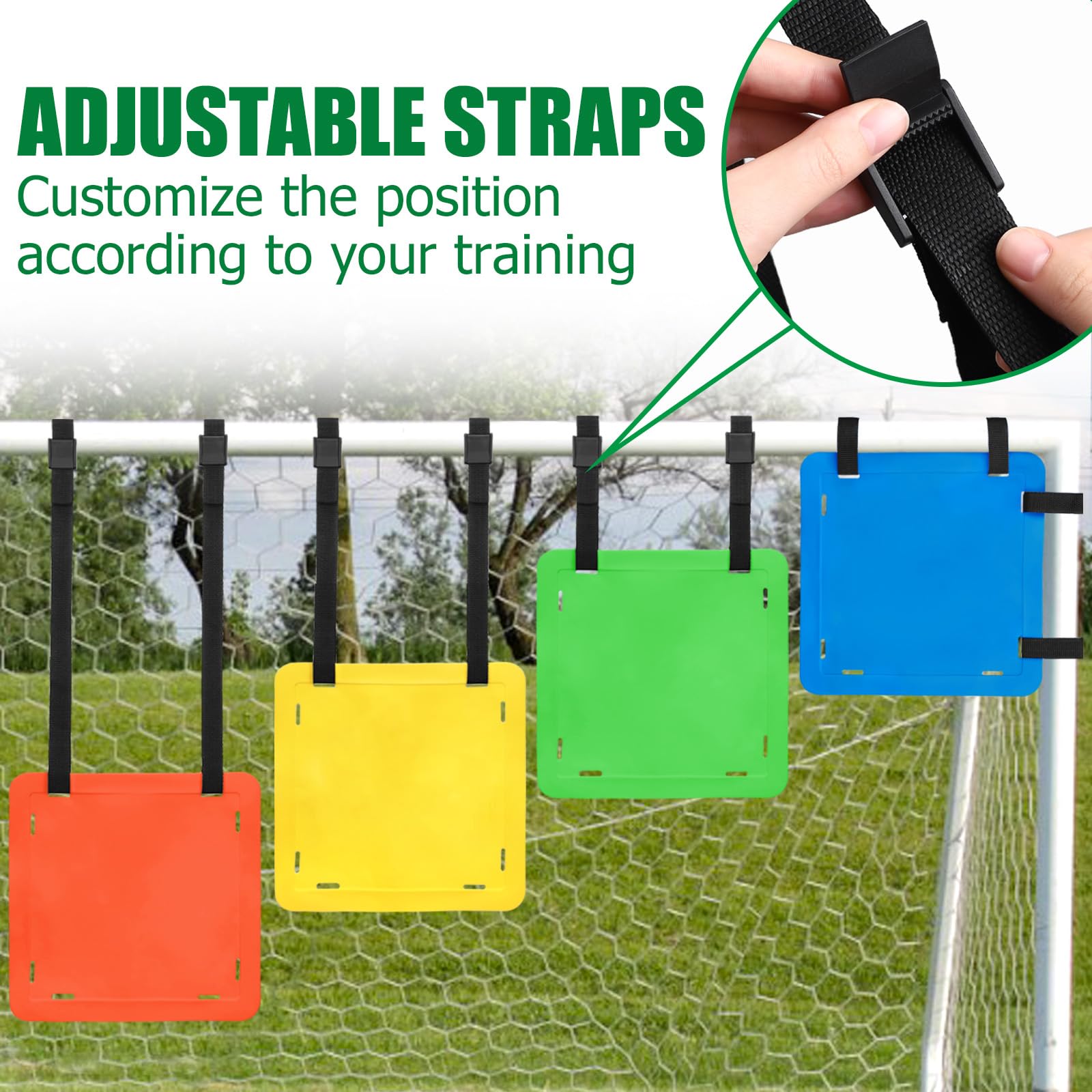 4PCS Fußballtor Ziel, Fußball-Ziele für Tore Training zielnetz fussballtor, Fußball-Ziel für Schießen Genauigkeit Training, Verbesserung der Agilität Geschwindigkeit für Lacrosse, Hockey, Baseball