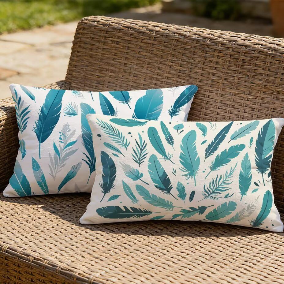 Coussin de jardin 40x80 imperméable en texture lin haut de gamme