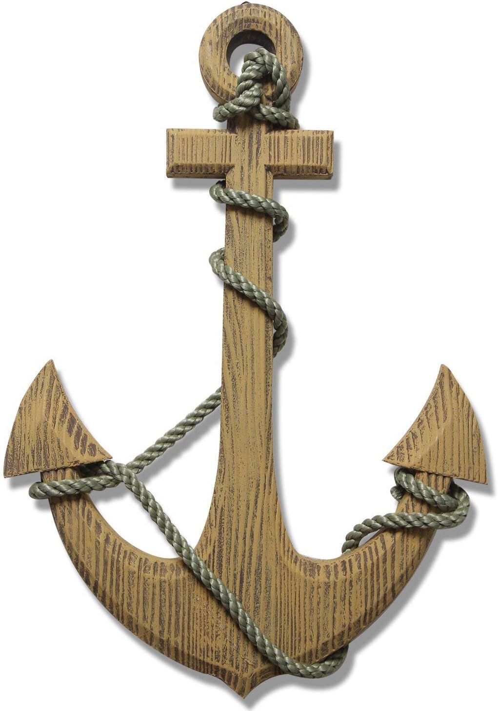 Nagina International DecorField 24" Wooden Anchor with Crossbar - Pirate Ship Design - Nautical Living Style Decor