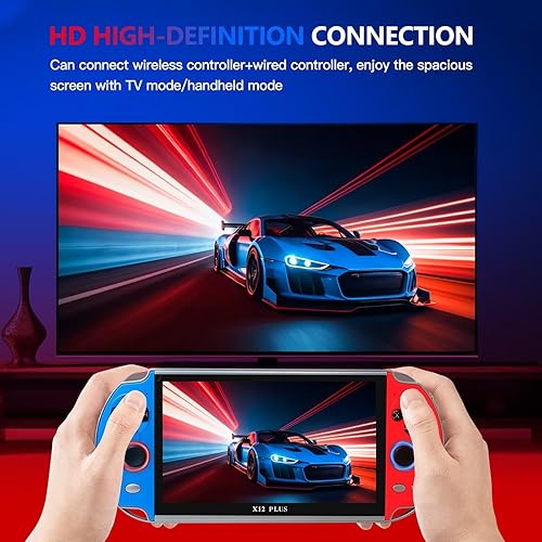 Miniatura 5 de Consola de videojuegos portátil de 7 pulgadas MP5 portátil para X12 Plus, 1000 juegos integrados, 16 GB de memoria, consola de juegos arcade