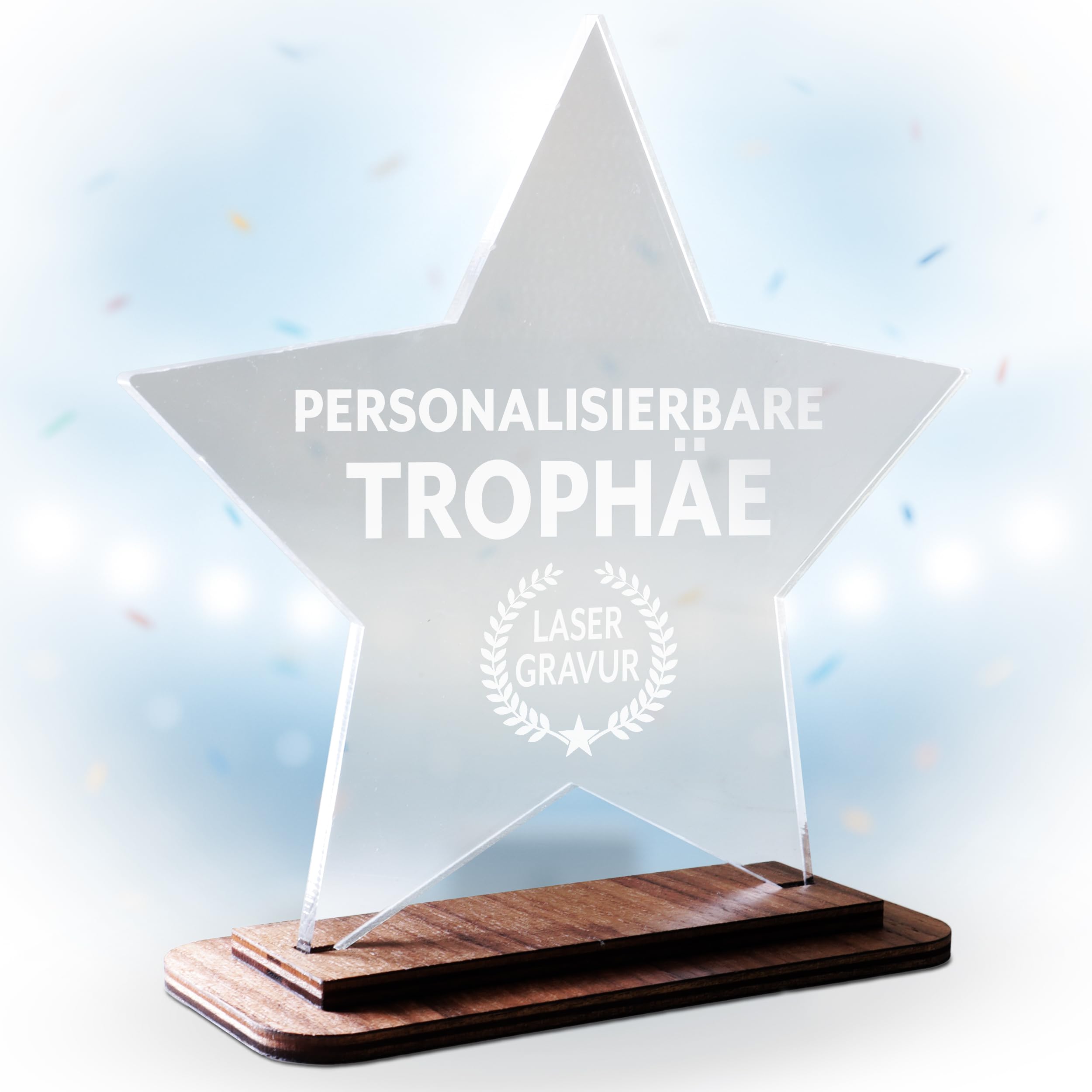 Pila Stone Firmenjubiläum - Exklusiver Award aus kristallklarem Acrylglas – Individuell & Persönlich - personalisier und anpassbar - 10 mm Acrylglas