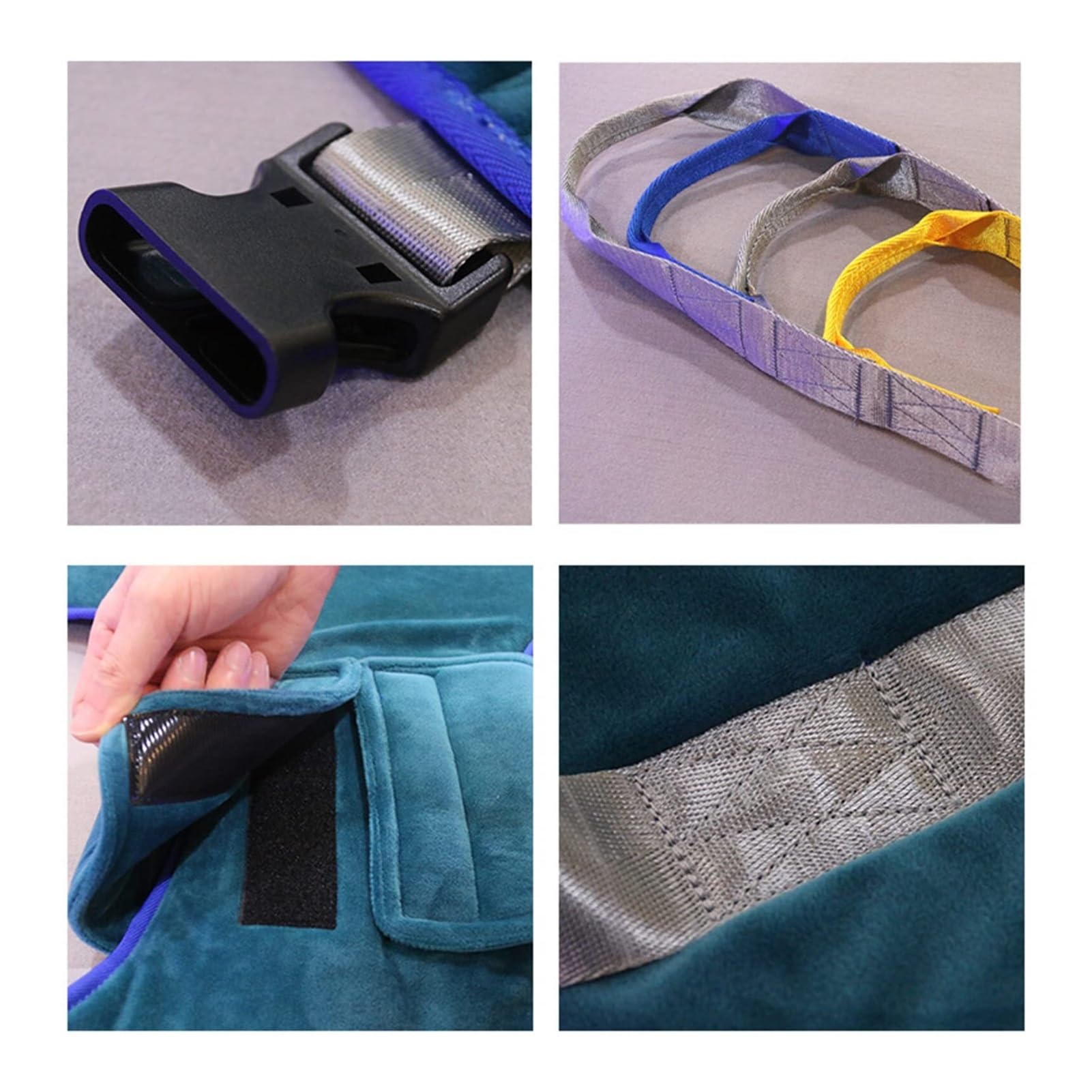 Patientenlift Sling für Toilettengang & Dusche | Umlagerungshilfe mit 6 verstellbaren Trägern, 500 lbs (227 kg) Traglast, offenem Rücken | Größe L | Ideal für die Pflege Zuhause