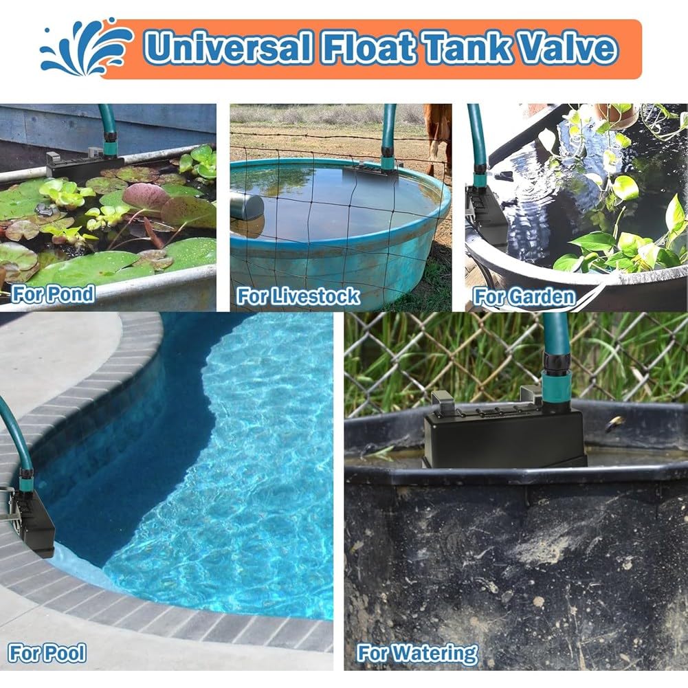 Per Bestiame, Valvola Galleggiante per Abbeveratoio per Bovini e con Riempimento Automatico - Compatibile con Tubo Standard da 3/4".