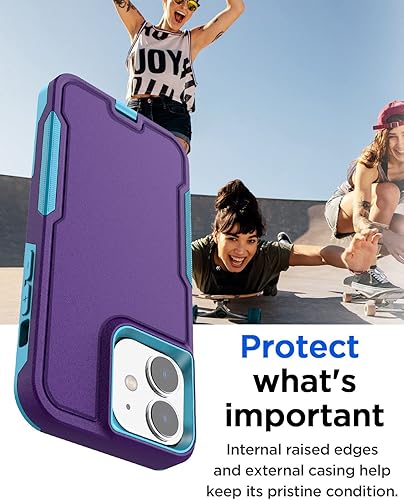 Miniatura 3 de AICase Funda para iPhone 11 con protector de pantalla de vidrio, protección contra caídas de alta resistencia, cuerpo completo, resistente a prueba
