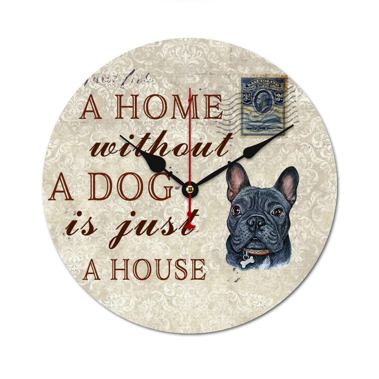 Horloge murale chien de 38 cm pour decoration de cuisine et salon